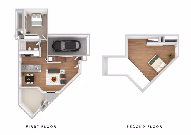 1 Bed • 1 Bath 201-R floor plan